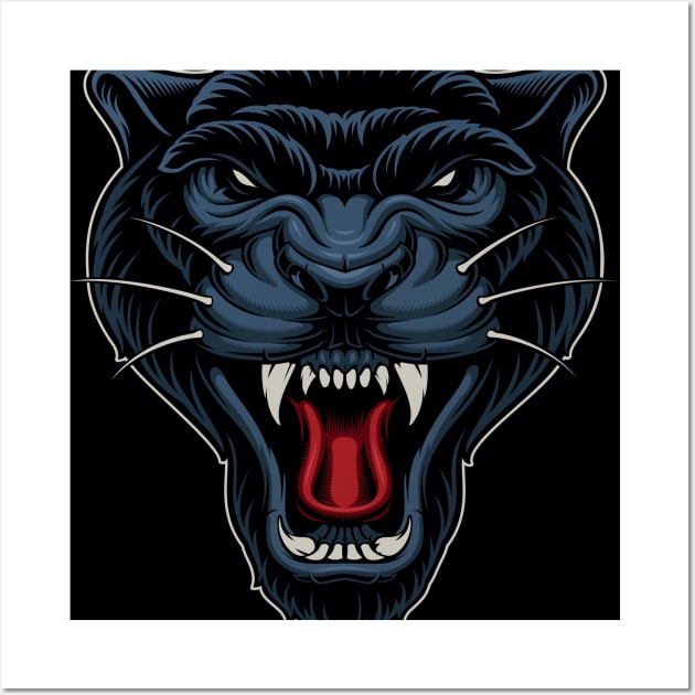 Black panther face mask Wall Art by Dody